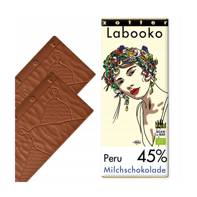 Czekolada Mleczna z Peru 45% Kakao BIO