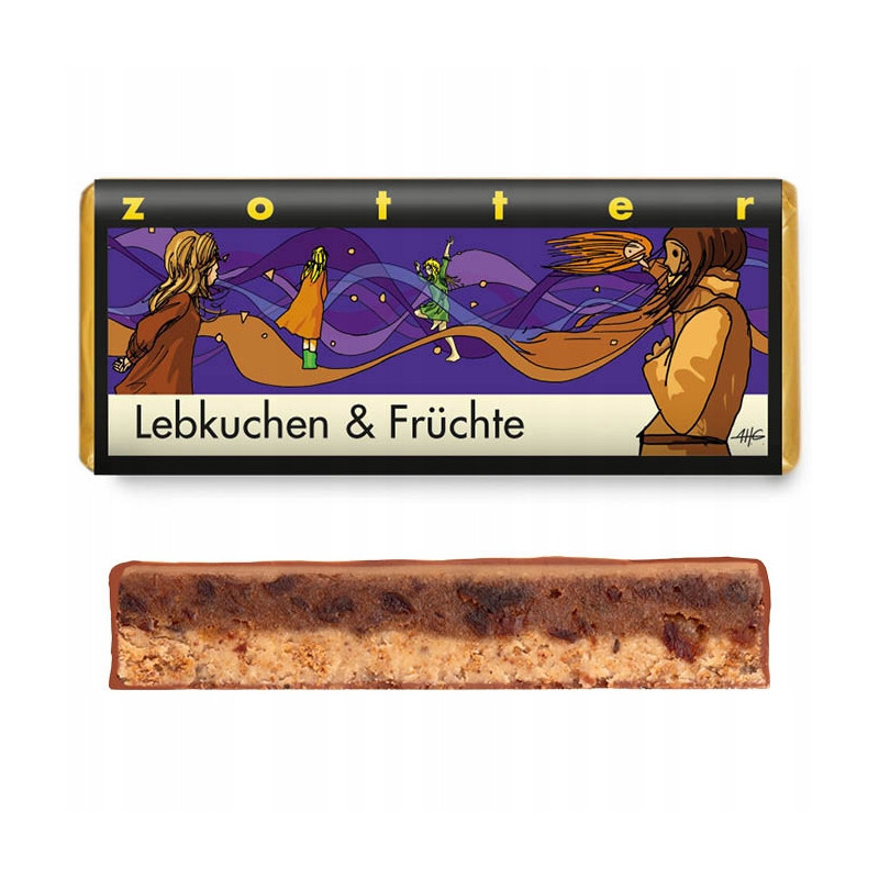 Mleczna Czekolada z Piernikiem i Owocami