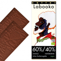 Czekolada Kakao i Mleko Owsiane 60%/40% bez cukru VEGAN