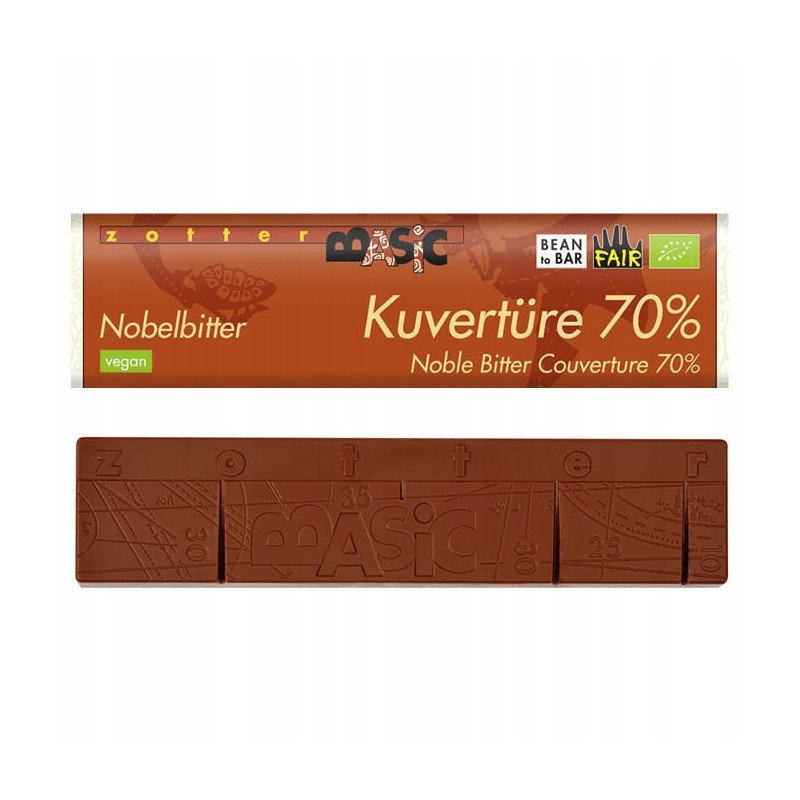 Kuwertura z Czekolady 70% Kakao VEGAN 130g