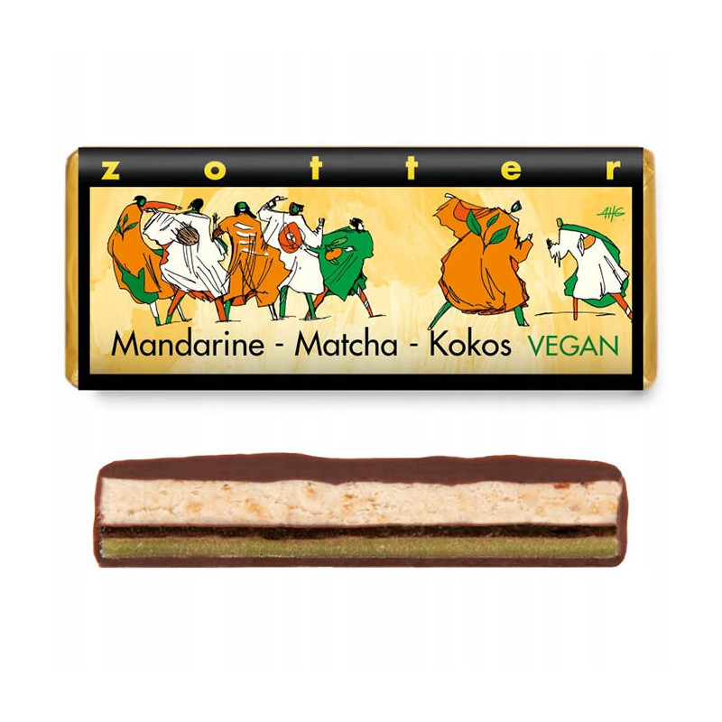 Czekolada Mandarynka Matcha Kokos BIO VEGE